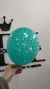 GLOBO IMPRESO ESTRELLAS VERDE 12" DE LATEX BOMBUCHA x10 U