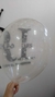 GLOBO IMPRESO CHUPETE CRISTAL BLANCO 12" DE LATEX BOMBUCHA x10 U