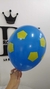 GLOBO IMPRESO 12" FUTBOL AZUL Y AMARILLO DE LATEX TUKY x10 U