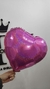 GLOBO CORAZON ROSADO GLITTER 18" x1 U