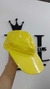 GORRA DE TELA AMARILLO PLASTIFICADA x1 U