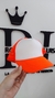 GORRA DE TELA FLUO NARANJA BICOLOR CON RED x1 U