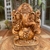 * Estátua de Gesso Ganesha Pintura Madeira 15cm - Misan Artesanato