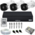 Kit 3 Câmeras Intelbras Básico HD500GB VHC 1120 B HD 720p Visão Noturna 20m Resistente à Chuva IP66 DVR Intelbras 1004-C