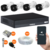 Kit 4 Câmeras Intelbras Básico VHC 1120 B HD 720p Visão Noturna 20m Resistente à Chuva IP66 DVR Intelbras 1004-C - comprar online