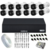 Kit 12Câmeras Intelbras Básico VHC 1120 B HD 720p Visão Noturna 20m Resistente à Chuva IP66 DVR Intelbras 1016-C