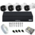 Kit 4 Câmeras Intelbras Básico VHC 1120 B HD 720p Visão Noturna 20m Resistente à Chuva IP66 DVR Intelbras 1004-C