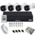 Kit 4 Câmeras Intelbras Básico HD500GB VHC 1120 B HD 720p Visão Noturna 20m Resistente à Chuva IP66 DVR Intelbras 1004-C