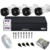 Kit 4 Câmeras Intelbras Básico HD 1 TB VHC 1120 B HD 720p Visão Noturna 20m Resistente à Chuva IP66 DVR Intelbras 1004-C