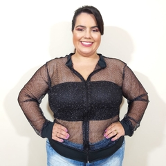 Bomber arrastão com brilho - Anaya Store