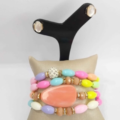 Mix de pulseiras candy com brinco - comprar online