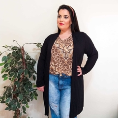 Cardigan Preto Plus size