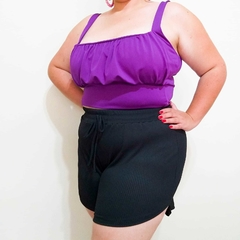 Short Canelado - plus size - comprar online