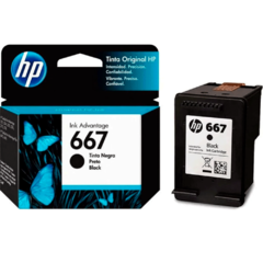 Cartucho original HP 667 negro x 2ml