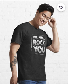 CAMISETA WE WILL ROCK YOU na internet