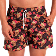 SHORT SLIM CAVEIRA FLORAL