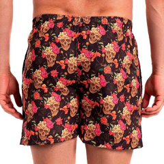 SHORT SLIM CAVEIRA FLORAL - comprar online