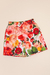 Short de algodon estampado Flowers Roses