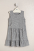 VESTIDO CON VOLADOS EN FALDA ZARA GRIS