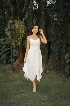 Vestido Crepe Viscose Labin Off White - loja online