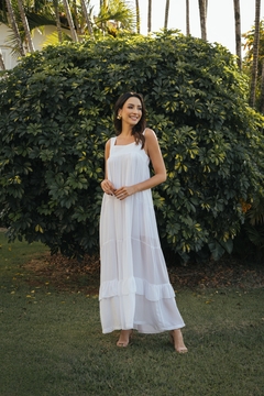 Vestido Camadas Trogir Off White - Hygge Clothing