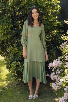 Vestido Crepe Lyon Verde