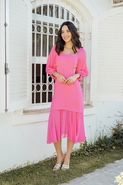 Vestido Crepe Lyon Rosa - Hygge Clothing