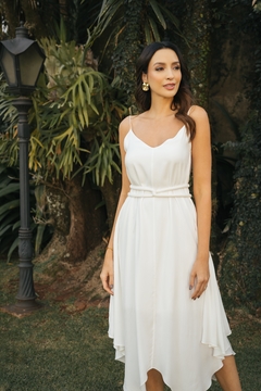 Vestido Crepe Viscose Labin Off White na internet