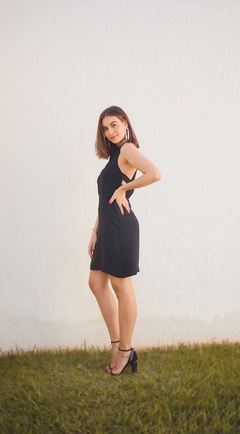 Vestido Curto Crepe Boston Preto - Hygge Clothing