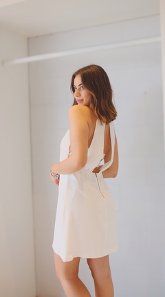 Vestido Curto Crepe Boston Off White - loja online