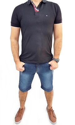 Bermuda Jeans Masculina Plus Size com Elastano