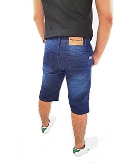 Bermuda Jeans Masculina Slim com Elastano - comprar online