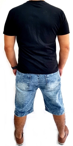 Imagem do Bermuda Jeans Masculina Slim com Elastano