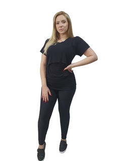 Blusa feminina para gestante com abertura para amamentar