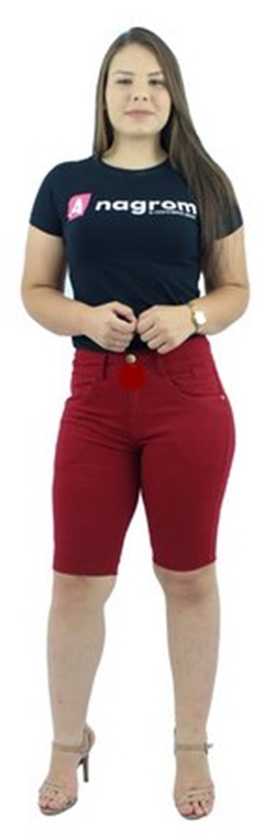 Bermuda Jeans Feminina Ciclista Jump com Lycra