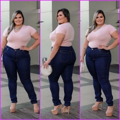 Kit 2 Calças jeans feminina plus size Skinny cintura alta com lycra - loja online