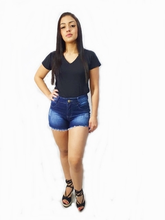 short jeans feminino plus size cintura alta com lycra na internet