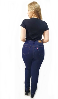 Kit 2 Calças jeans feminina plus size Skinny cintura alta com lycra