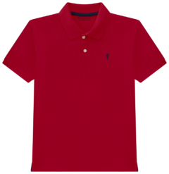 POLO EM PIQUE CONFORT VERMELHO