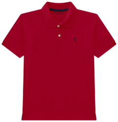 POLO EM PIQUE CONFORT VERMELHO