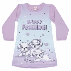 VESTIDO MANGA LONGA HAPPY FRIENDS - comprar online