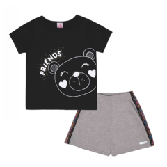 CONJUNTO BLUSA E SHORTS BEST FRIENDS - comprar online