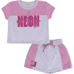 CONJUNTO BLUSA E SHORTS-SAIA NEON VIBES - comprar online