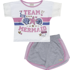 CONJUNTO BLUSA E SHORTS TEAM TELINHA - comprar online