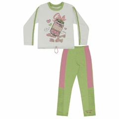 CONJUNTO BLUSA ML E LEGGING GIRLS NEON na internet