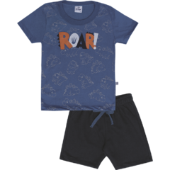 CONJUNTO CAMISETA E BERMUDA DINOS ROAR - comprar online