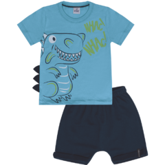 CONJUNTO CAMISETA E BERMUDA DINO NHAC NHAC na internet