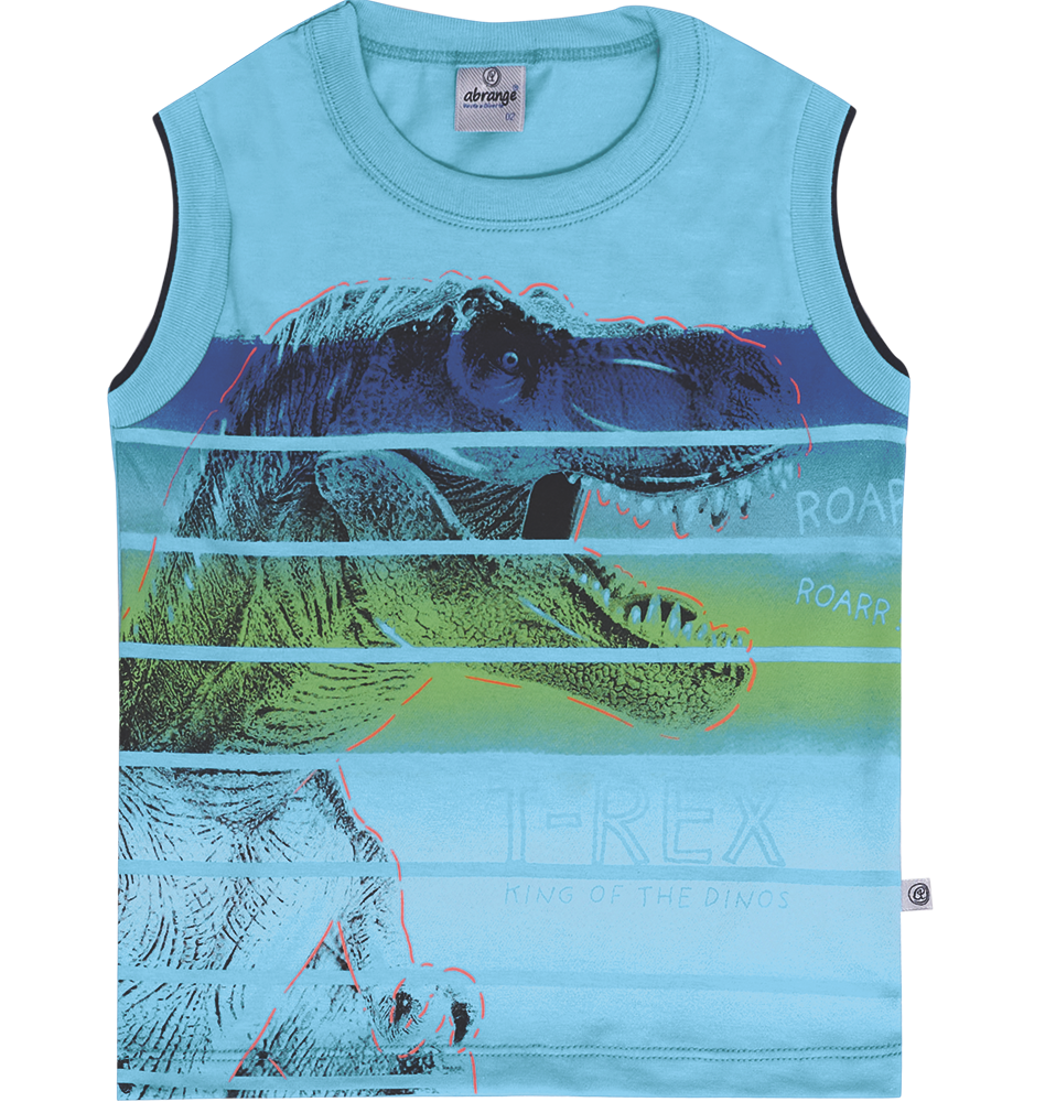 Conjunto Infantil Menino Verão, Dinossauro, 2 peças - Rei Rex