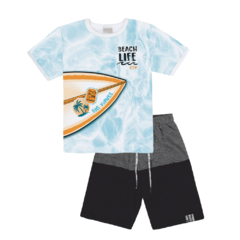 CONJUNTO CAMISETA E BERMUDA BEACH LIFE SURFING - comprar online