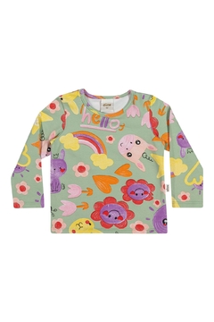 BLUSA ML COTTON LEVE ESTAMPADA - comprar online